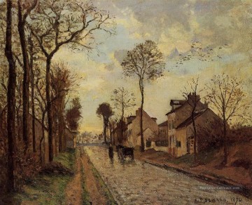 la route des Louveciennes 1870 Camille Pissarro Peinture à l'huile